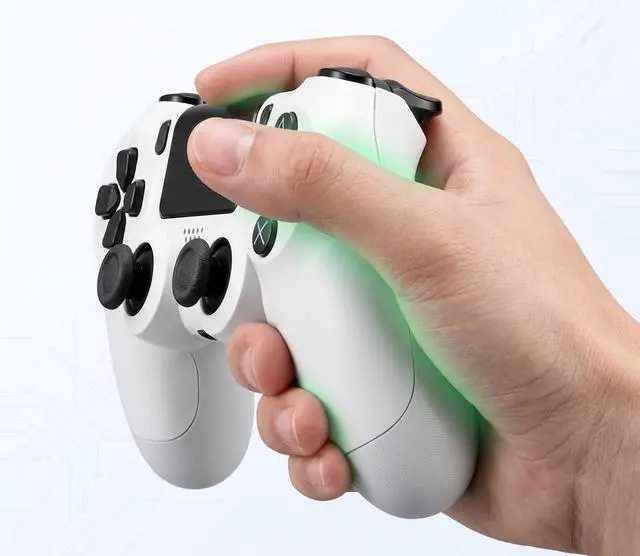 Alt view image 6 of 7 - DualShock 4 Wireless Controller for PlayStation 4, Bluetooth Gamepad with Dual Vibration, Touch Pad, 3.5mm Audio Jack, Six-Axis Motion Sensor for PS4/Slim/Pro Console (White)