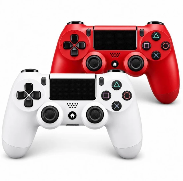 Main image of DualShock 4 Wireless Controller for PlayStation 4, Bluetooth Gamepad with Dual Vibration, Touch Pad, 3.5mm Audio Jack, Six-Axis Motion Sensor for PS4/Slim/Pro Console (White + Red)