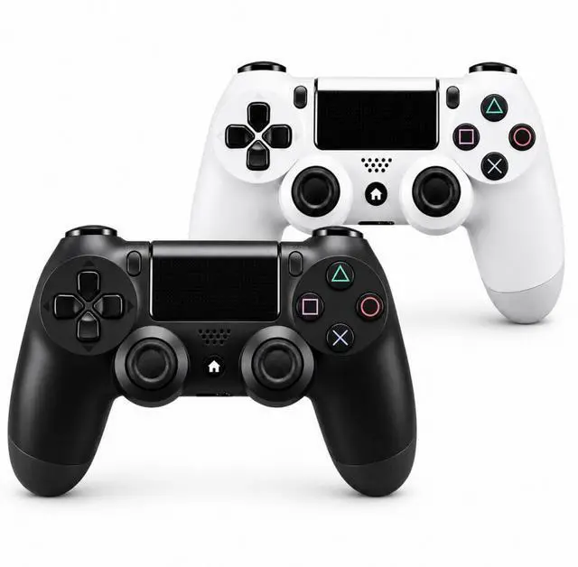 Main image of DualShock 4 Wireless Controller for PlayStation 4, Bluetooth Gamepad with Dual Vibration, Touch Pad, 3.5mm Audio Jack, Six-Axis Motion Sensor for PS4/Slim/Pro Console (White + Black)