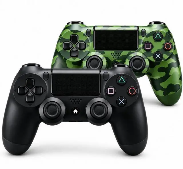 Main image of DualShock 4 Wireless Controller for PlayStation 4, Bluetooth Gamepad with Dual Vibration, Touch Pad, 3.5mm Audio Jack, Six-Axis Motion Sensor for PS4/Slim/Pro Console (Black + Camouflage Green)