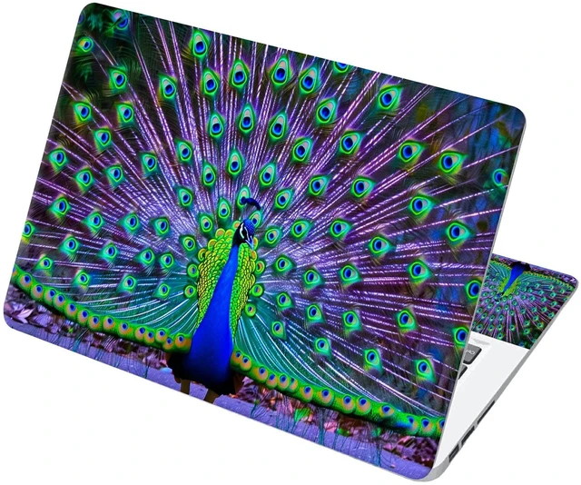 Main image of Universal Laptop Skin Sticker with 2 Wrist Pad Decals, 3-Piece Removable Vinyl Laptop Cover, Peacocks Waterproof Anti-Scratch, Easy-Trim Fit for 13.3" 14" 15.6" Laptops