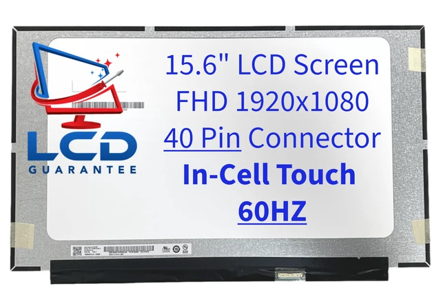 Alt view image 2 of 6 - Laptop Touch Screen Replacement 15.6" FHD 60Hz in Cell Touch Compatible with HP OEM Part Numbers (L47876-LD2)