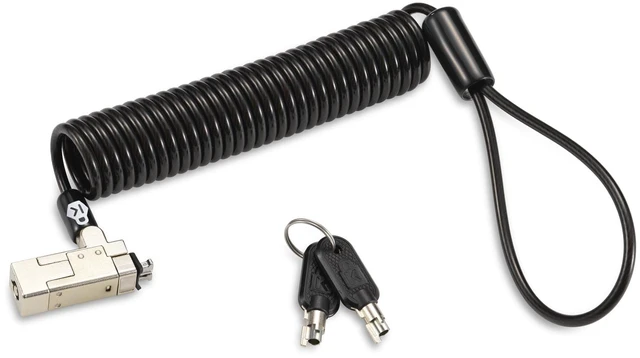Main image of Slim NanoSaver 2.0 Portable Laptop Lock with Key, Self-retracting, Lockable, Flat Thin Profile, Universal Fit, 1.8m Strong Carbon Steel Cable (K65025WW)