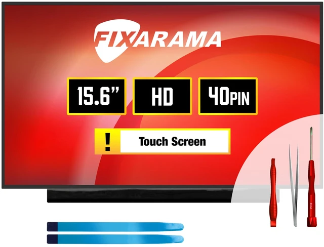 Main image of Screen Replacement for 15-DY1751MS 7PA07UA Grade A+ 40pin Touch 60Hz HD 1366x768 Glossy 15.6" LED LCD Display with Tools Tape