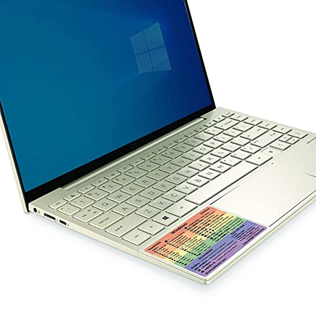 Alt view image 2 of 7 - Pride Windows PC Reference Keyboard Shortcut Sticker - Laminated Vinyl, No-Residue Adhesive, for Any 14" and Smaller PC Laptop or Desktop (5-Pack)