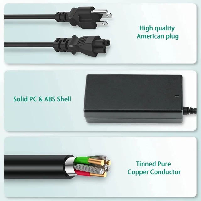 Alt view image 5 of 5 - AC Adapter Charger Compatible with HP Pavilion P2 Series Desktop PC Power Supply Cord Cable