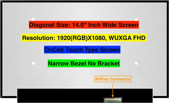 Alt view image 2 of 7 - New Screen Replacement for Lenovo FRU 5D11A22491 1920X1080 FHD OnCell Touch LCD LED Display with Set of Tape and Tools