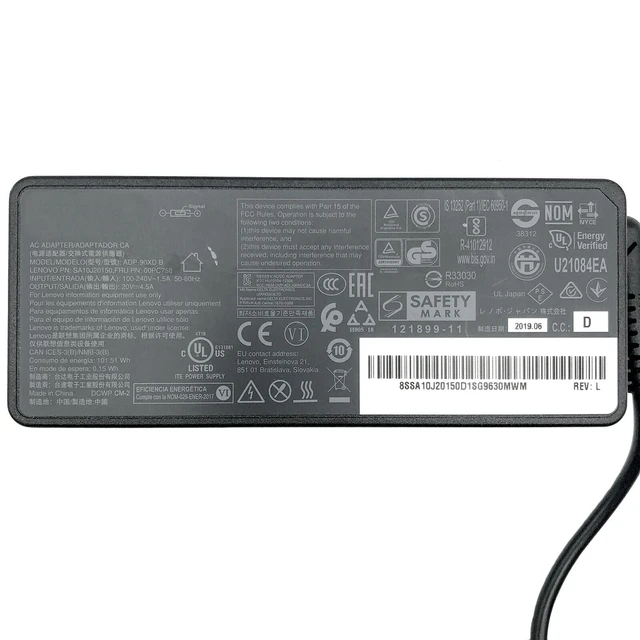 Alt view image 2 of 5 - 90W AC Adapter Replacement for Lenovo V30a All-in-one Desktop Computer V35s V50a Gen 2 3 4 Laptop Power Supply Thinkcentre X1 Tiny Y27gq Y27q M70q M80q M90q M700 M710 M720 Charger Cable PSU