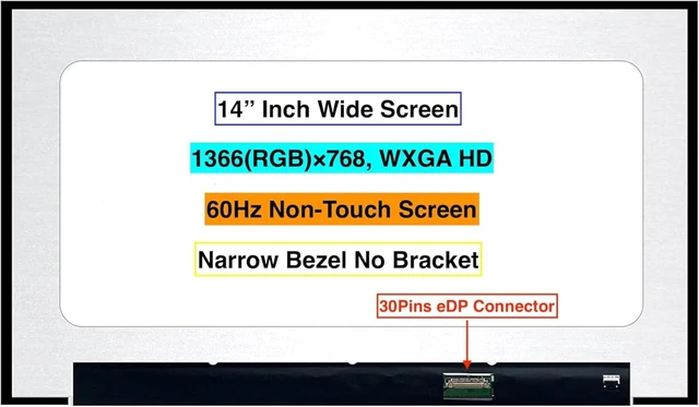 Alt view image 2 of 7 - New Screen Replacement for HP N00083-001 1366X768 HD Non-Touch Replacement LED Screen Display with Set of Tape and Tools