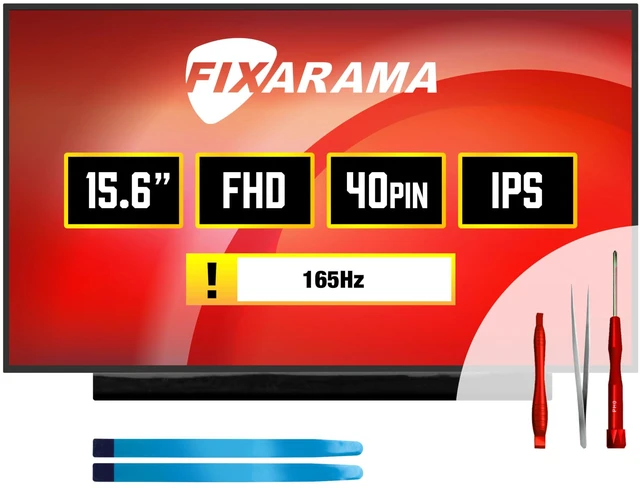 Main image of Screen Replacement for Lenovo FRU 5D11D69629 SD11D69628 Grade A+ 40pin 165Hz FHD 1920x1080 Matte IPS Non-Touch 15.6" LED LCD Display with Tools Tape