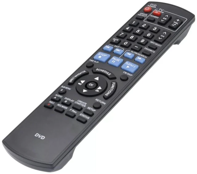 Alt view image 2 of 5 - N2QAYB000197 Replacement Remote Control for Panasonic DVD Recorder VCR No programming or pairing needed, Replace Remote Compatible Models DMR-EZ48 DMR-EZ485 DMR-EZ48V
