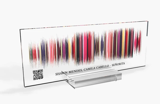 Alt view image 4 of 7 - Sound Gifts Sound Wave Art Custom Sound Wave 3D Print Personal Voice Message or Sound Clip with Photo on Premium Clear Acrylic Glass Block 8"x3"