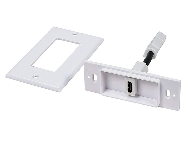 Alt view image 2 of 4 - A/V WallPlate,HDMI w/Ext,1P,White