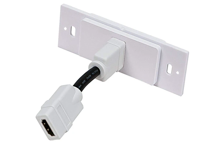 Alt view image 3 of 4 - A/V WallPlate,HDMI w/Ext,1P,White