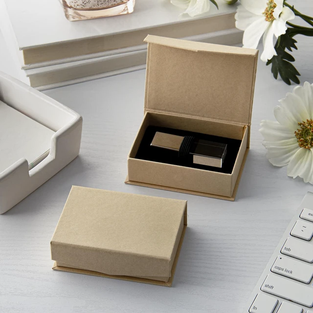 Alt view image 7 of 7 - Natural Kraft Paper Flash Drive Box - Pack of 10