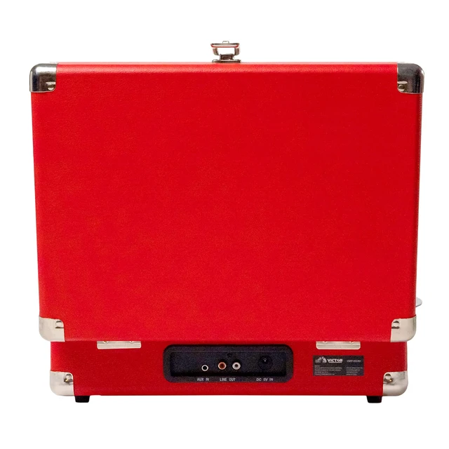 Alt view image 3 of 7 - VSRP-800-RD Turntable, Bluetooth, Portable Metro 3-Speed Portable Suitcase Turntable Record Player - Dual Bluetooth in & Out & Built-In Stereo Speakers