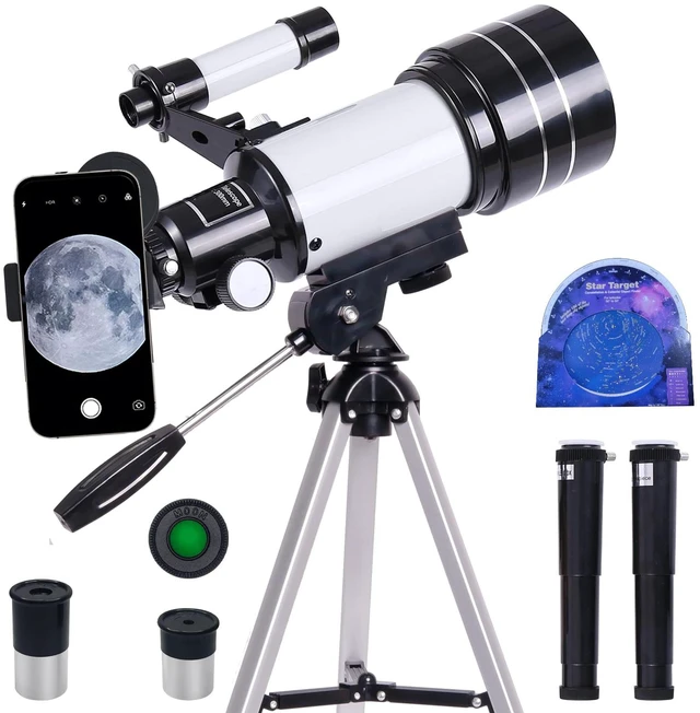 Main image of Telescope,70mm Aperture 300mm 15X-150X Astronomical Refractor Telescope for Kids Beginners, with Phone Adapter,AZ Mount and Moon Filter