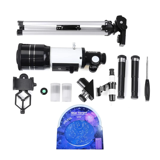 Alt view image 7 of 7 - Telescope,70mm Aperture 300mm 15X-150X Astronomical Refractor Telescope for Kids Beginners, with Phone Adapter,AZ Mount and Moon Filter