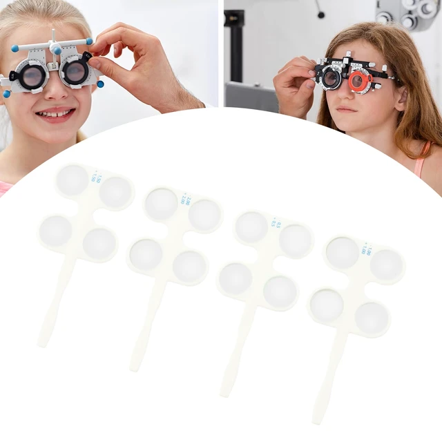 Alt view image 2 of 7 - 4Pcs Optical Flipper Optometry Plastic Confirmation Flipper Set Flip Lens Set with Non-Skid Handle with Grooves (4Pcs: + / - 0.50D, + / - 1.00d, + / 1.50D and + / - 2.00D)