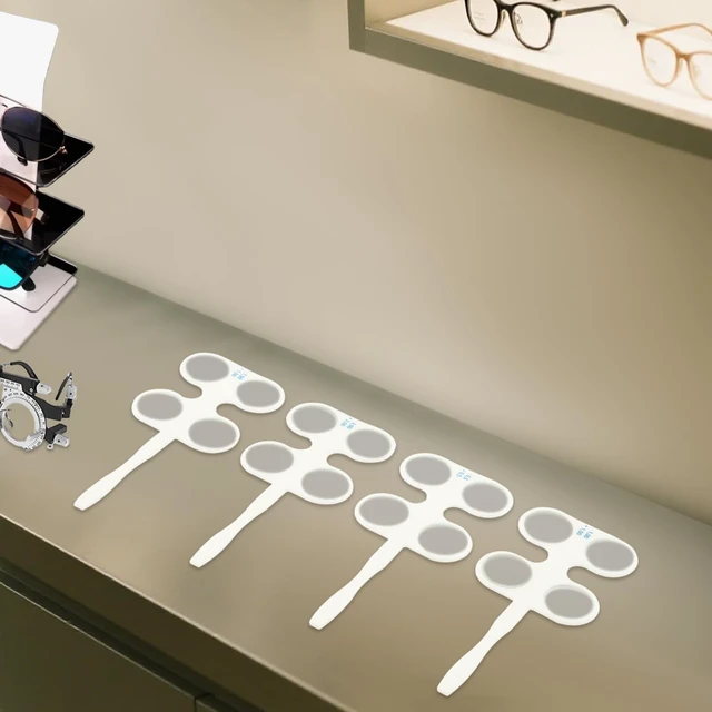 Alt view image 3 of 7 - 4Pcs Optical Flipper Optometry Plastic Confirmation Flipper Set Flip Lens Set with Non-Skid Handle with Grooves (4Pcs: + / - 0.50D, + / - 1.00d, + / 1.50D and + / - 2.00D)