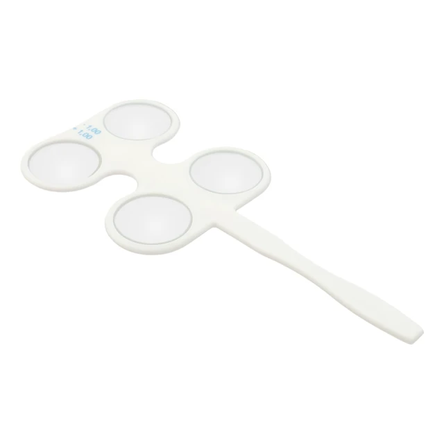 Alt view image 5 of 7 - 4Pcs Optical Flipper Optometry Plastic Confirmation Flipper Set Flip Lens Set with Non-Skid Handle with Grooves (4Pcs: + / - 0.50D, + / - 1.00d, + / 1.50D and + / - 2.00D)