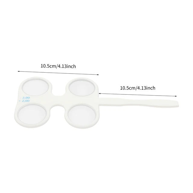 Alt view image 7 of 7 - 4Pcs Optical Flipper Optometry Plastic Confirmation Flipper Set Flip Lens Set with Non-Skid Handle with Grooves (4Pcs: + / - 0.50D, + / - 1.00d, + / 1.50D and + / - 2.00D)