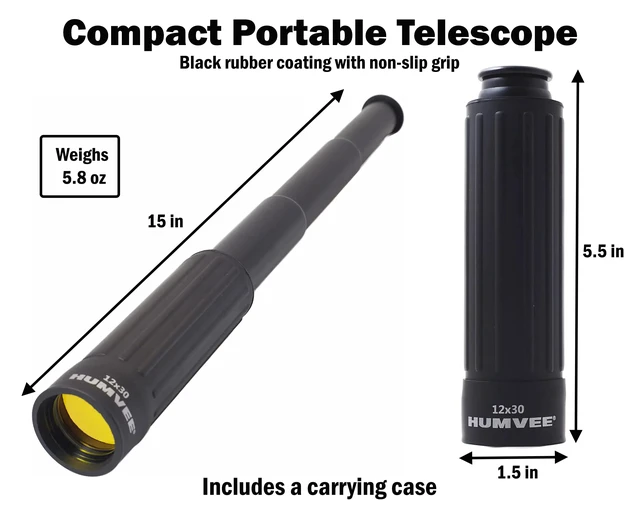 Alt view image 6 of 7 - HMV-B-TELESCOPE 12x30 Ruby Lens Rubber Armored Telescope