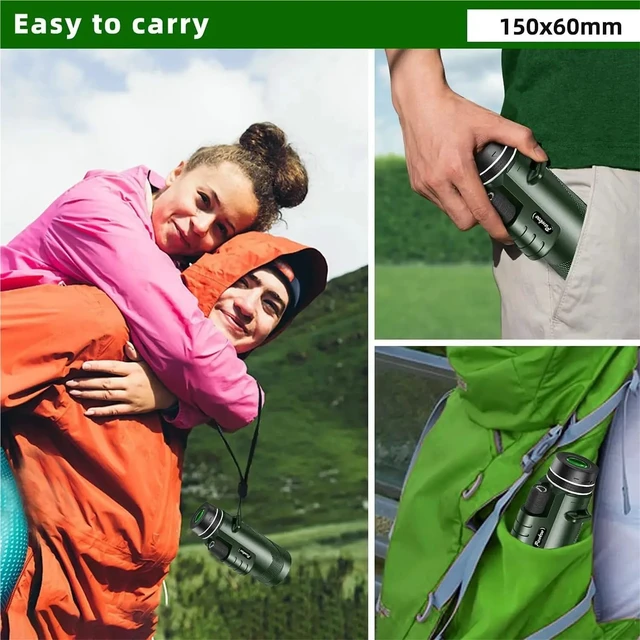 Alt view image 6 of 7 - Mini Telescopes, High Definition Single Tube Telescope, Compact and Portable, Dual-Purpose Day and Night,Pocket Telescope(HD Military Green)