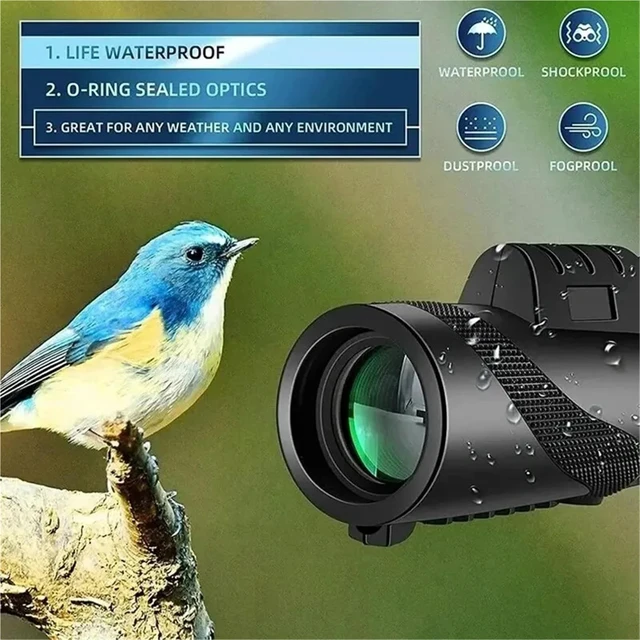 Alt view image 4 of 7 - Mini Telescopes, High Definition Single Tube Telescope, Compact and Portable, Dual-Purpose Day and Night,Pocket Telescope(HD Military Green)