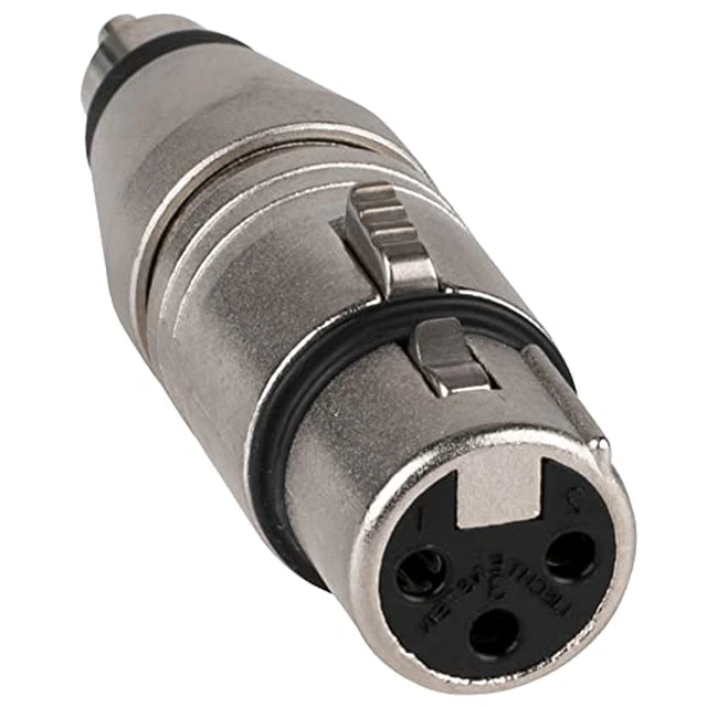 Alt view image 2 of 3 - NA2FPMM RCA XLR Silver Cable Interface/Gender Adapter