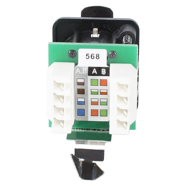 Alt view image 2 of 2 - NE8FDV-YK-B RJ45 Socket Frame Chrome-Plated D-Housing Black