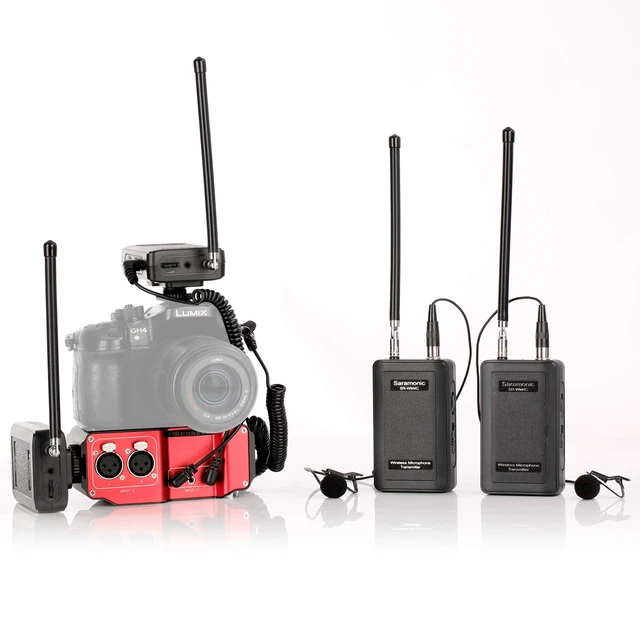 Alt view image 5 of 7 - SR-WM4C Wireless Lavalier Microphone System for Canon 6D 600D 5D2 5D3 Nikon D800 Sony DV DSLR Camcorders