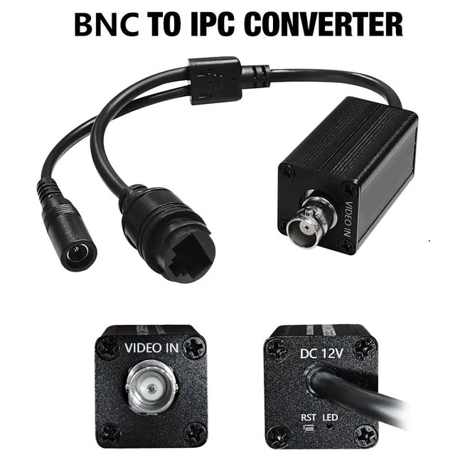 Alt view image 2 of 7 - AHD/TVI/CVI Signal Source Camera to IP Camera Converter 2MP 1080P Full HD, ON-VIF Protocol, RJ45 Output for NVR Systems