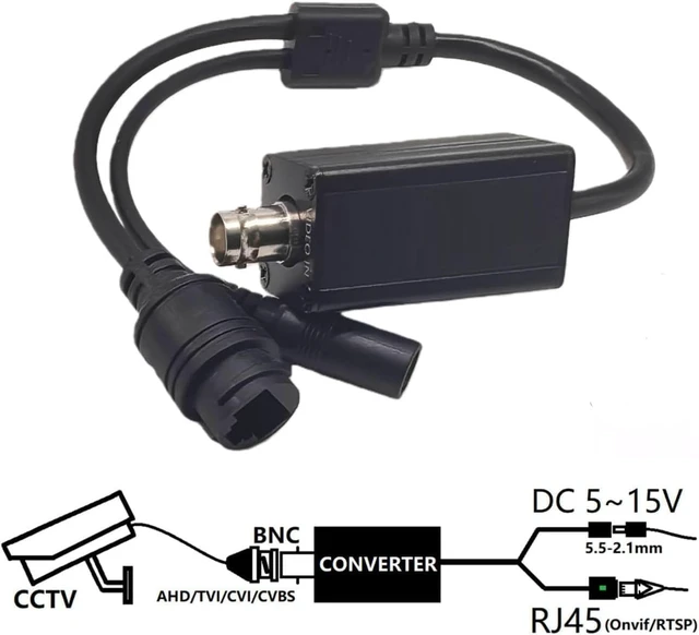 Alt view image 6 of 7 - AHD/TVI/CVI Signal Source Camera to IP Camera Converter 2MP 1080P Full HD, ON-VIF Protocol, RJ45 Output for NVR Systems