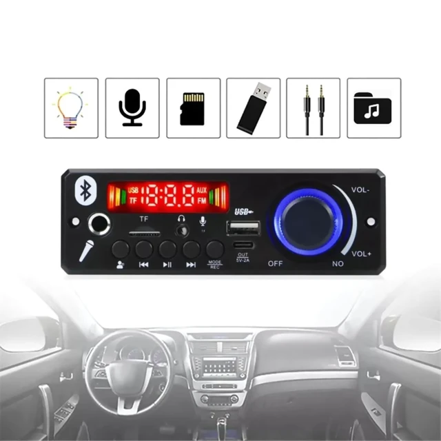 Alt view image 7 of 7 - DC 12V MP3 Decoder Board USB TF Bluetooth 5.0 Connection Support MP3 WAV APE FLAC Lossless Music Format