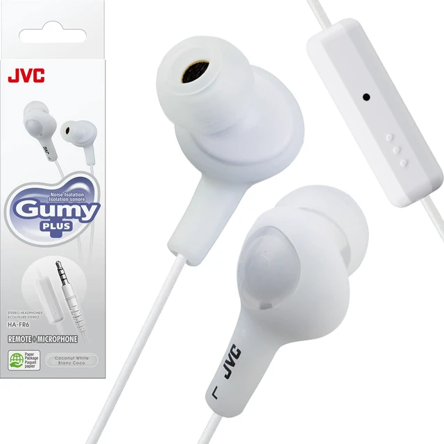 Main image of HA-FR6 Gumy Plus In-Ear Headphones with Remote & Mic (White)