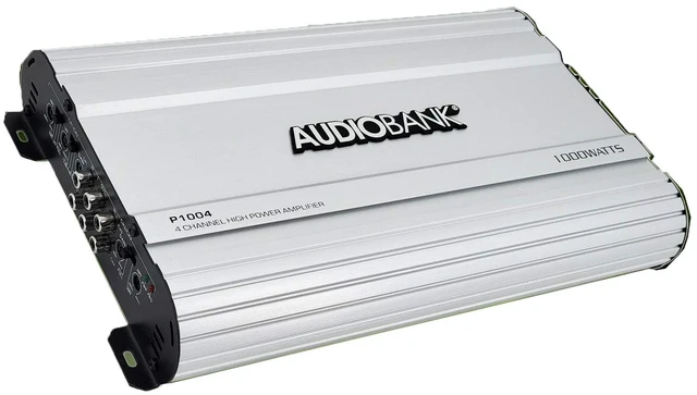 Main image of 4 Channels 1000 WATTS Bridgedable Car Audio Stereo Amplifier P1004 Heavy-Duty Aluminum Alloy Heatsink Class A-B Operation Remote On/Off Circuit