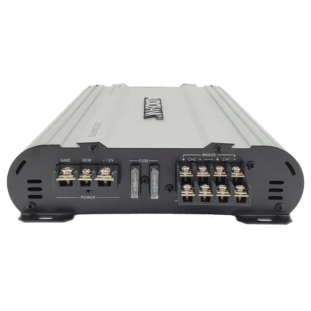 Alt view image 2 of 7 - 4 Channels 1000 WATTS Bridgedable Car Audio Stereo Amplifier P1004 Heavy-Duty Aluminum Alloy Heatsink Class A-B Operation Remote On/Off Circuit