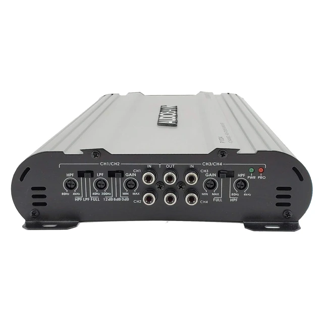 Alt view image 3 of 7 - 4 Channels 1000 WATTS Bridgedable Car Audio Stereo Amplifier P1004 Heavy-Duty Aluminum Alloy Heatsink Class A-B Operation Remote On/Off Circuit