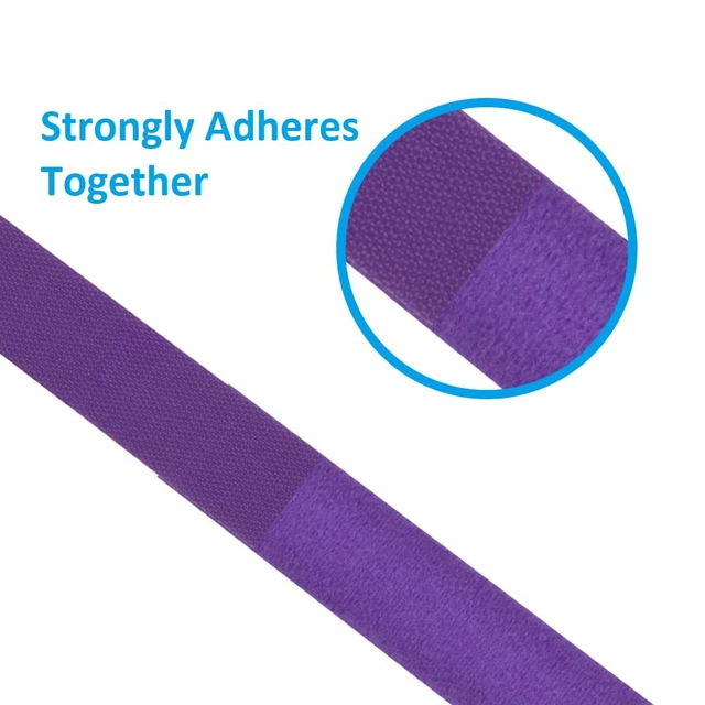 Alt view image 3 of 7 - 50Ft 0.8" Width Hook and Loop Fastening Strap Tape Cable Tie Roll (Purple)