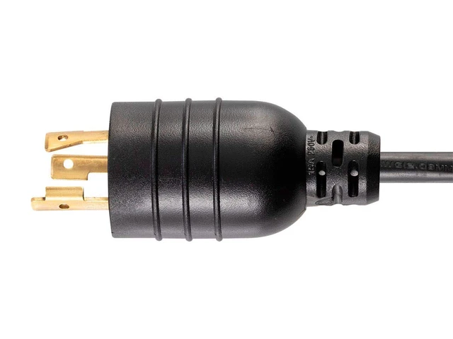 Alt view image 3 of 6 - Heavy Duty Power Cord - Locking NEMA L6-20P to IEC 60320 C19, 20 Amp, 2500 Watt, 250 Volt, 12AWG, 6 Feet, Black