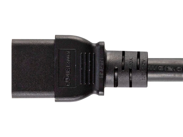 Alt view image 4 of 6 - Heavy Duty Power Cord - Locking NEMA L6-20P to IEC 60320 C19, 20 Amp, 2500 Watt, 250 Volt, 12AWG, 6 Feet, Black