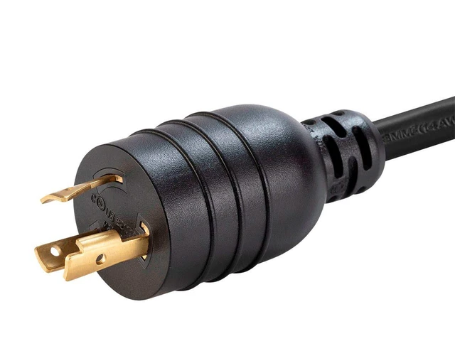 Alt view image 5 of 6 - Heavy Duty Power Cord - Locking NEMA L6-20P to IEC 60320 C19, 20 Amp, 2500 Watt, 250 Volt, 12AWG, 6 Feet, Black