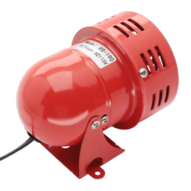 Alt view image 3 of 6 - Motor Horn Buzzer Siren 12V Decibel Security (116 Decibels), MS-190 Siren for Home, Residential Areas, Industries, Stores and Control Systems