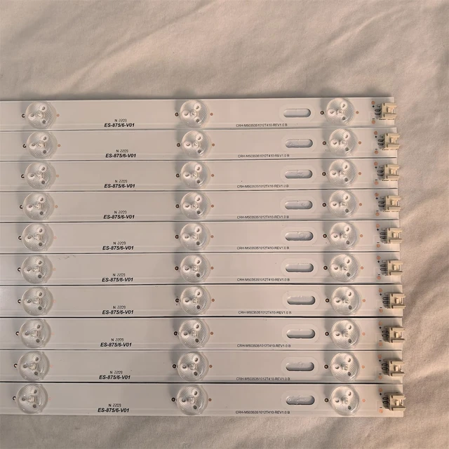 Alt view image 3 of 5 - LED Backlight Strips(10) CRH_M5035351012T410-REV1.0 for Element ELEFT506 ELEFW503 ELEFW504 ELEFW504A LE-50GCMB