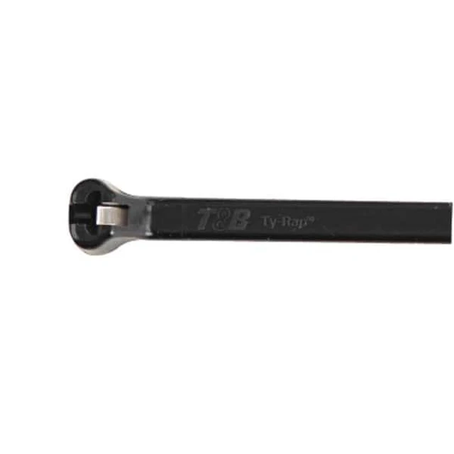 Alt view image 3 of 5 - Cable Tie, 5-1/2 in L, 1-1/4 in Max Bundle Dia., Black, Nylon 6/6, 30 lb Strength, 100 PK - 1 Each