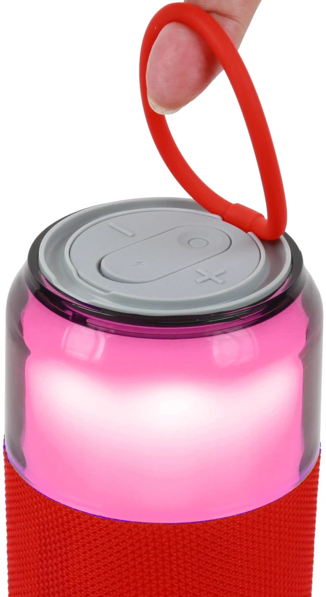 Alt view image 7 of 7 - SC-2335BT SodaBoom Multi-Color Glowing Portable Bluetooth Speaker with 4-Mode LED Light Show, TWS Pairing, USB Input, 1800mAh Battery, Silicone Carry Loop, Dust Cover, 10W Peak Power