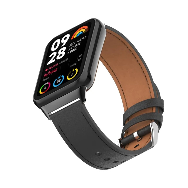 Alt view image 4 of 7 - Mi Band 8 Pro Fashion Metal Leather Bracelet Replacement Wristbands Strap Compatible for Xiaomi 8/9 Pro/Redmi Smartwatch 4/5Not included Tracker