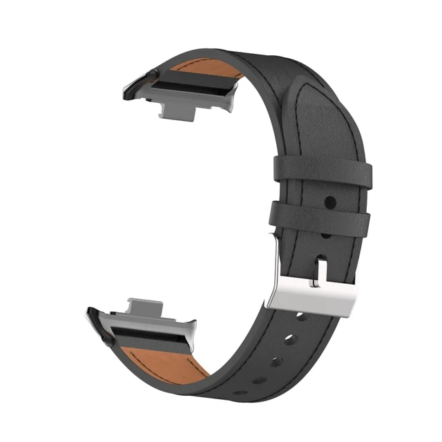 Alt view image 6 of 7 - Mi Band 8 Pro Fashion Metal Leather Bracelet Replacement Wristbands Strap Compatible for Xiaomi 8/9 Pro/Redmi Smartwatch 4/5Not included Tracker