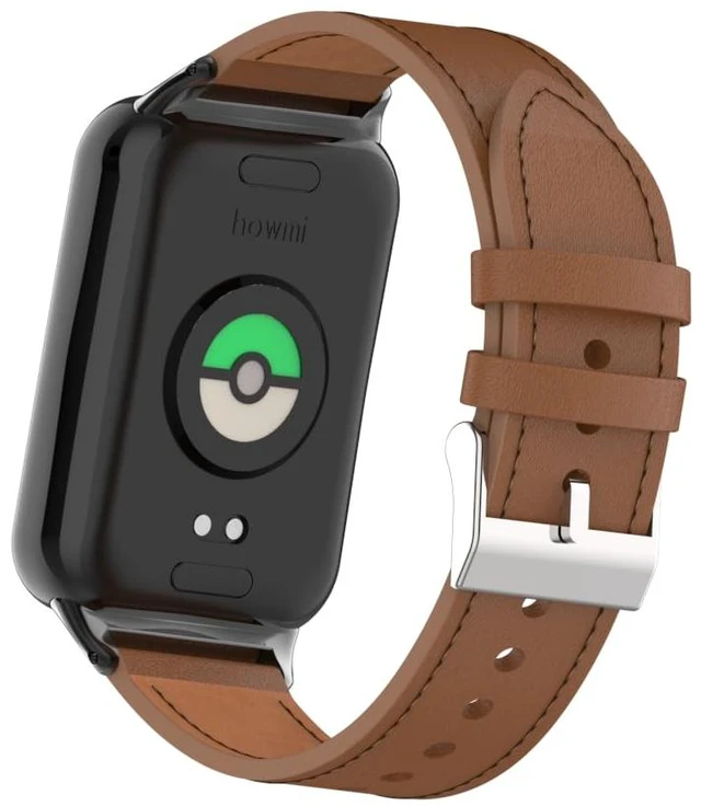 Alt view image 5 of 7 - Mi Band 8 Pro Fashion Metal Leather Bracelet Replacement Wristbands Strap Compatible for Xiaomi 8/9 Pro/Redmi Smartwatch 4/5Not included Tracker